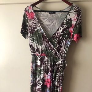 Faux wrap dress